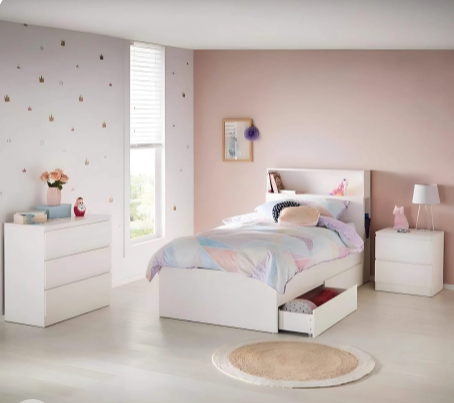 غرفة نوم ، خشب ام دي اف - 3 قطع