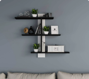 وحدة أرفف ام دي اف، 90*15*80 سم