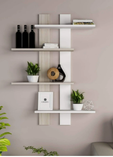 رف حائط ام دي اف، 85*15*110 سم