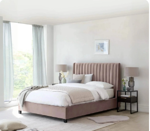 Queen bed, wood, 150*195*120 cm