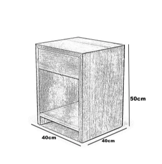 Bedroom set, MDF wood - 4 pieces