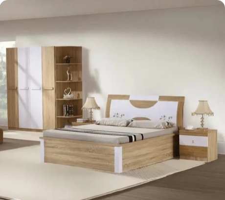 غرفة نوم ، خشب ام دي اف - 4 قطع