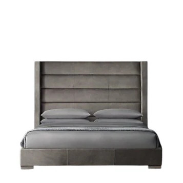 Super king size bed made of MDF and beech wood, 180*200*120 cm