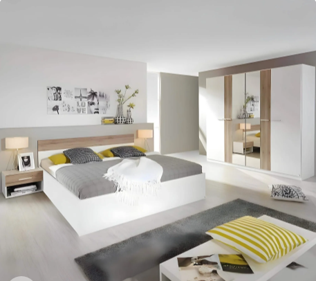 غرفة نوم ، خشب ام دي اف - 4 قطع