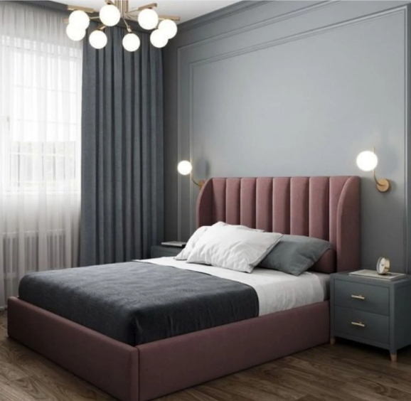 King size MDF bed, 160*200*120 cm