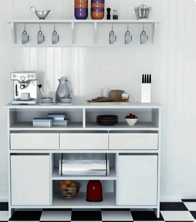 MDF wood kitchen storage unit