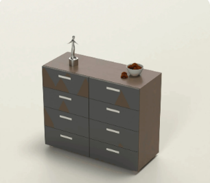 MDF wood storage unit, 100*40*83 cm