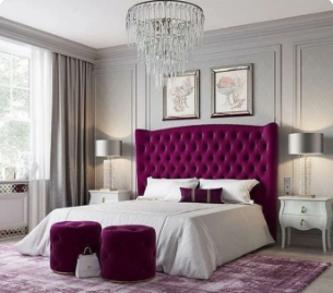 King size MDF bed, 160*200*120 cm