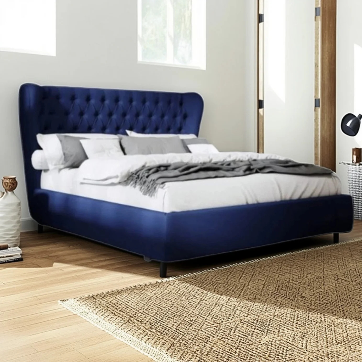 Super king size bed made of MDF wood, 180*200*120 cm