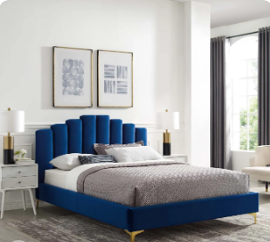 King size MDF bed, 160*200*120 cm