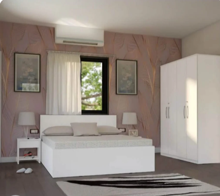 غرفة نوم ، خشب ام دي اف - 4قطع