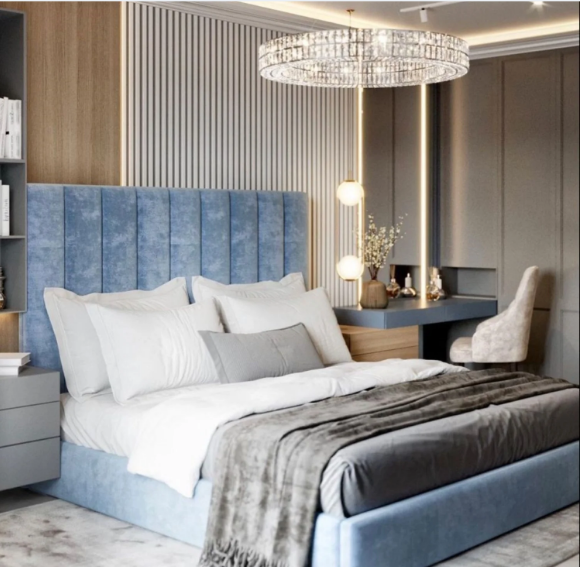 King size bed made of MDF wood, 160x200*120 cm