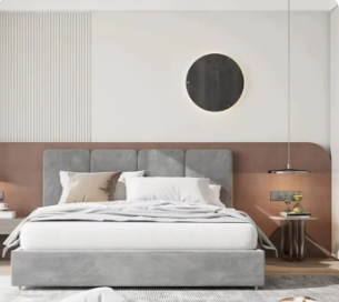 King size MDF bed, 160*200*120 cm
