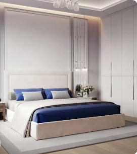 King size MDF bed, 160*200*120 cm